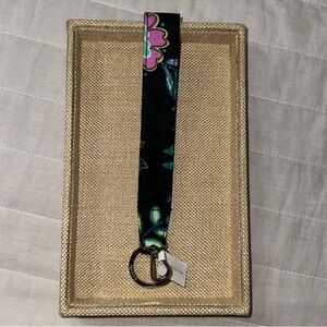 Vera Bradley Island Garden Signature Cotton Floral Wide Loop Key Chain